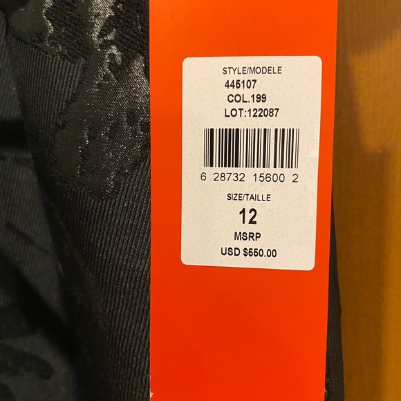 Brand New,RARE,Monique Lhuillier Black Floral Formal Long Dress,Size 12 - Picture 5 of 7